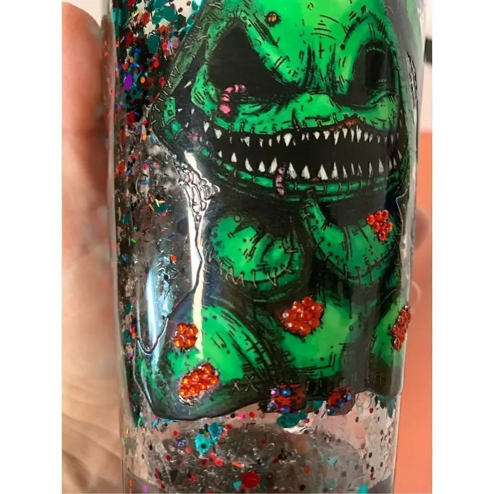 Handmade Oogie Boogie Snow Globe Tumbler